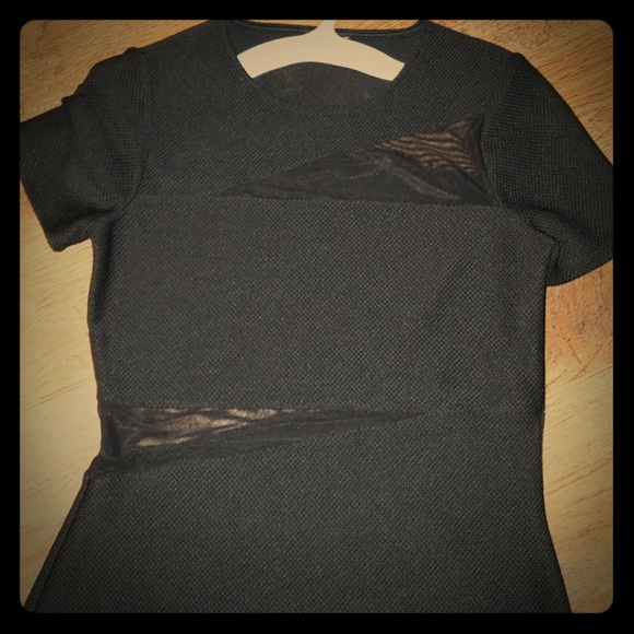 Express Dresses & Skirts - Express black mesh inset dress